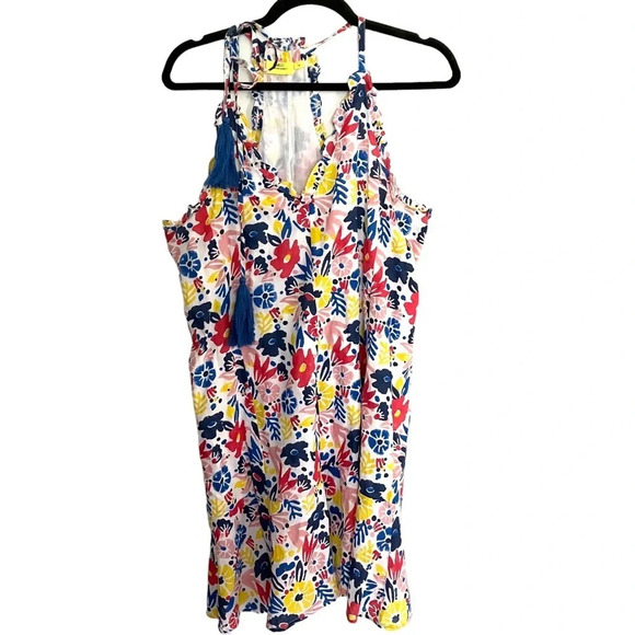 Roller Rabbit Floral Tassel Dress Cotton Sundress Medium‎ - Picture 1 of 7